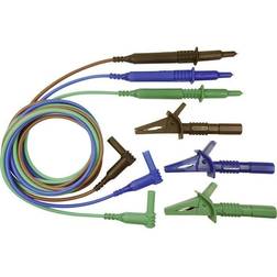 Cliff CIH29915 Safety test lead et [4 mm plug Test probe] 1.50 m Blue, Green, Brown 1 pcs